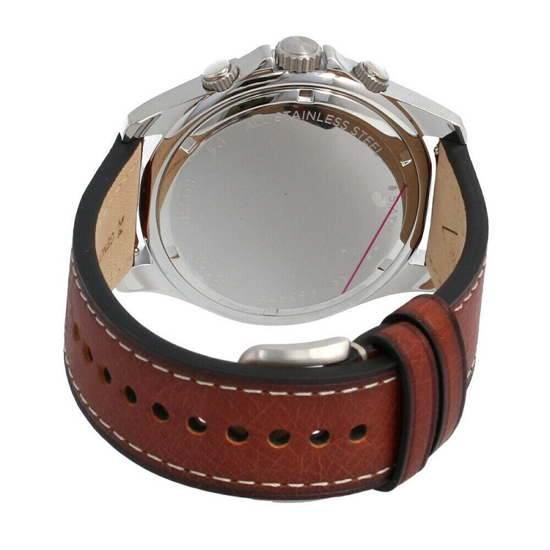  Shop Authentic Fossil Dillinger Luggage Chronograph Blue Dial Brown Leather Strap Watch for Men - FS5675 - Luxxuri