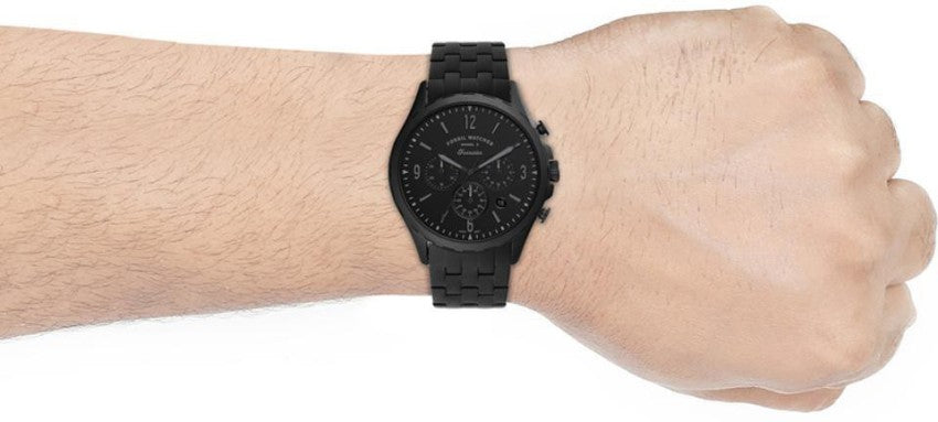  Shop Authentic Fossil Forrester Chronograph Black Dial Black Steel Strap Watch for Men - FS5697 - Luxxuri