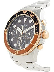  Shop Authentic Fossil FB-03 Chronograph Black Dial Silver Steel Strap Watch for Men - FS5768 - Luxxuri