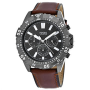  Shop Authentic Fossil Garrett Chronograph Grey Dial Brown Leather Strap Watch for Men - FS5770 - Luxxuri