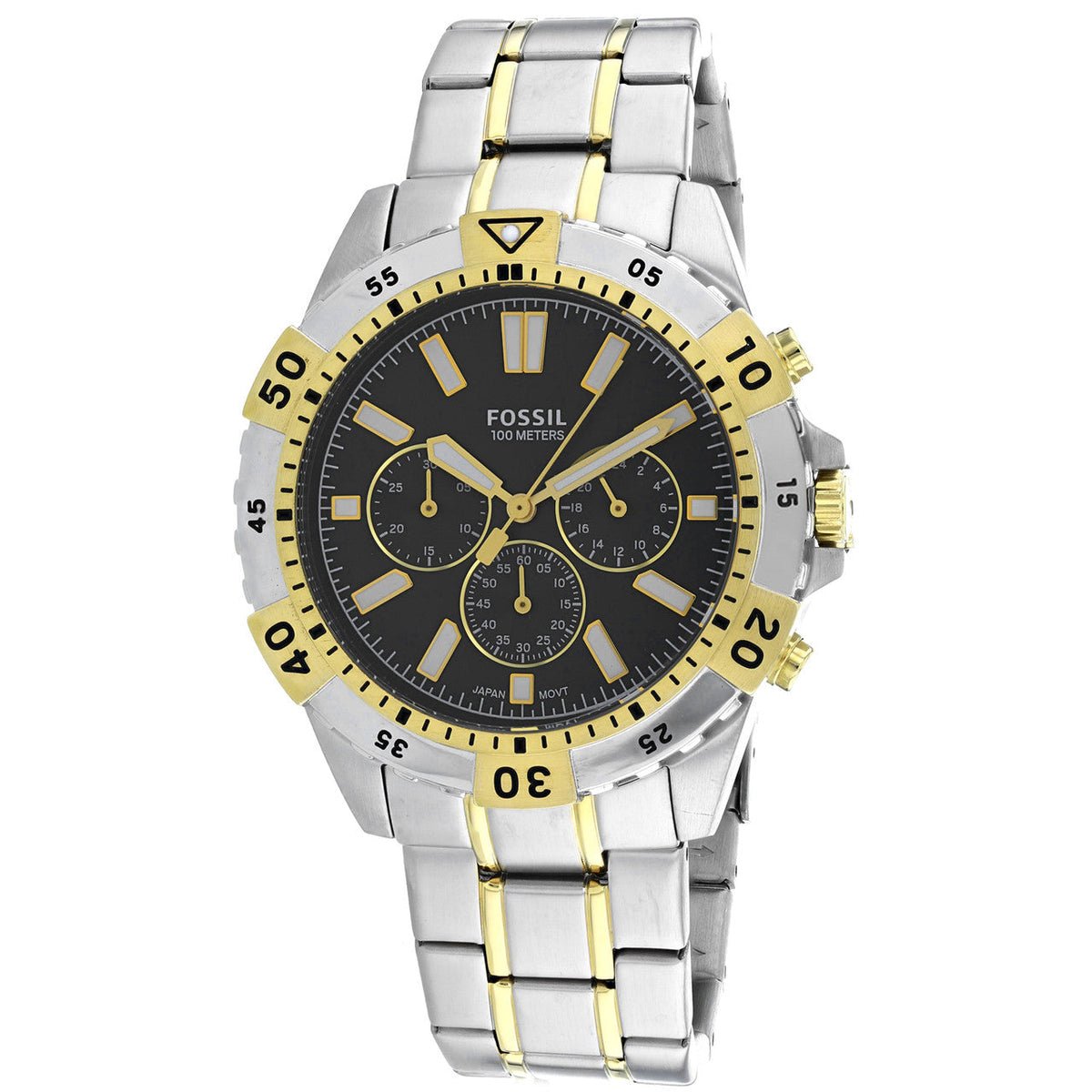  Shop Authentic Fossil Garrett Analog Black Dial Two Tone Steel Strap Watch for Men - FS5771 - Luxxuri