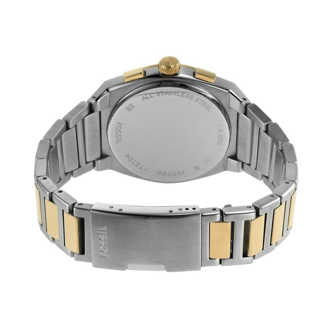  Shop Authentic Fossil Everett Chronograph Gold Dial Two Tone Steel Strap Watch for Men - FS5796 - Luxxuri