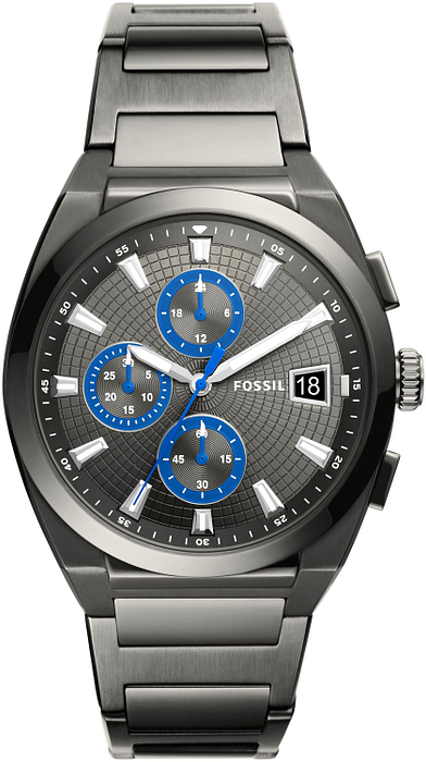  Shop Authentic Fossil Everett Chronograph Grey Dial Grey Steel Strap Watch for Men - FS5830 - Luxxuri