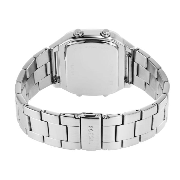  Shop Authentic Fossil Retro Digital Silver Dial Silver Steel Strap Watch for Men - FS5844 - Luxxuri