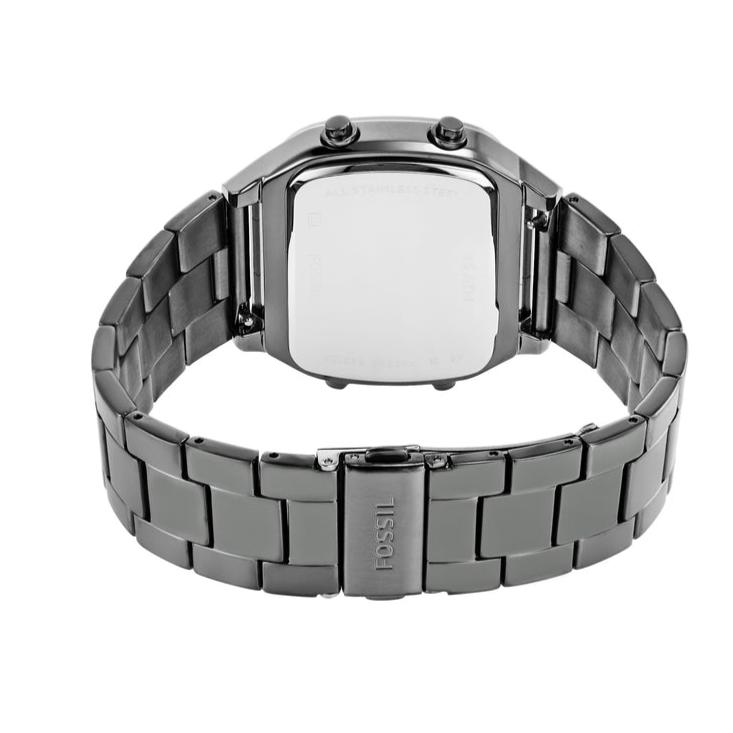  Shop Authentic Fossil Retro Digital Black Dial Black Steel Strap Watch for Men - FS5846 - Luxxuri