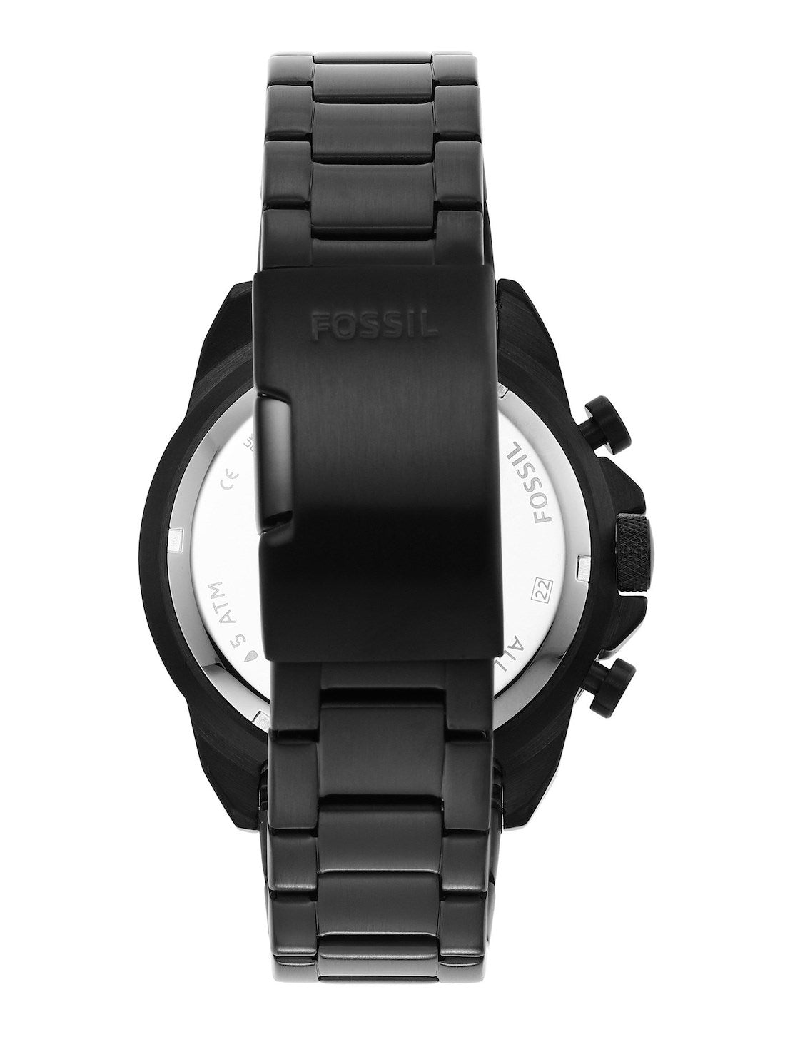  Shop Authentic Fossil Bronson Chronograph Black Dial Black Steel Strap Watch for Men - FS5876 - Luxxuri