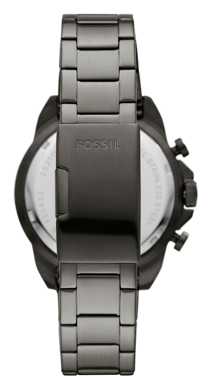  Shop Authentic Fossil Bronson Chronograph Black Dial Grey Steel Strap Watch for Men - FS5852 - Luxxuri