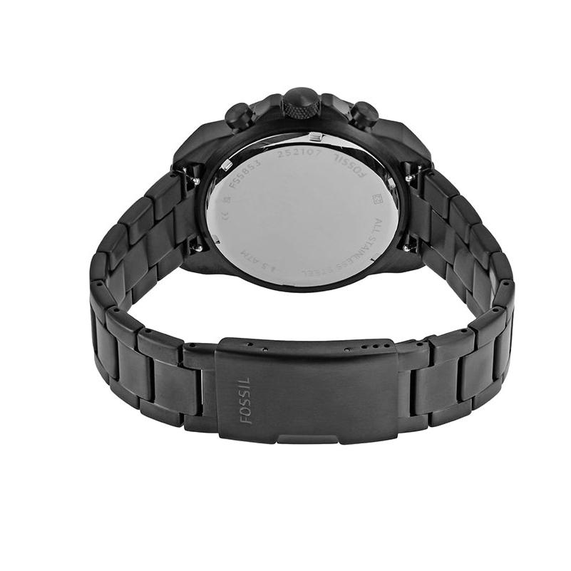  Shop Authentic Fossil Bronson Chronograph Black Dial Black Steel Strap Watch for Men - FS5853 - Luxxuri