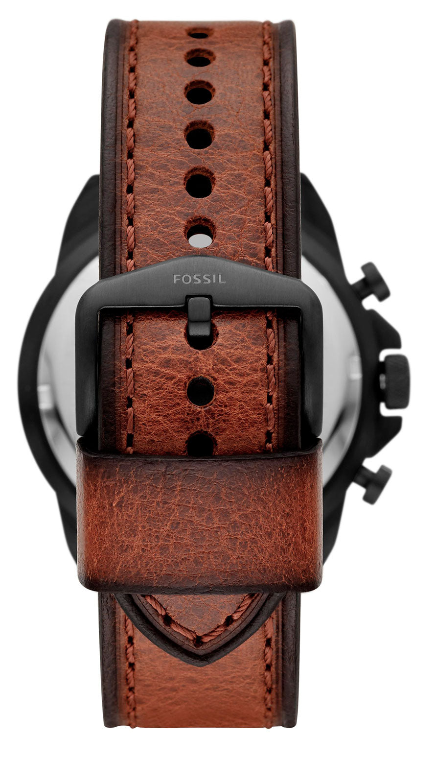  Shop Authentic Fossil Bronson Chronograph Black Dial Brown Leather Strap Watch for Men - FS5856 - Luxxuri