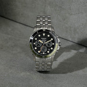  Shop Authentic Fossil FB-01 Chronograph Black Dial Silver Steel Strap Watch for Men - FS5864 - Luxxuri