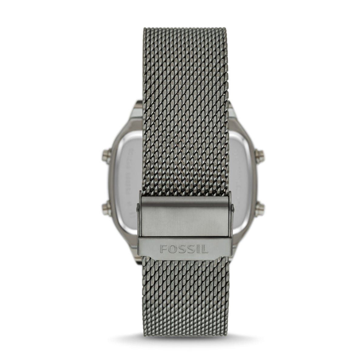  Shop Authentic Fossil Retro Digital Purple Dial Grey Mesh Strap Watch for Men - FS5888 - Luxxuri