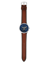  Shop Authentic Fossil Neutra Minimalist Moonphase Blue Dial Brown Leather Strap Watch for Men - FS5903 - Luxxuri