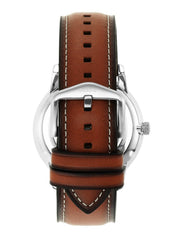  Shop Authentic Fossil Neutra Minimalist Moonphase Blue Dial Brown Leather Strap Watch for Men - FS5903 - Luxxuri