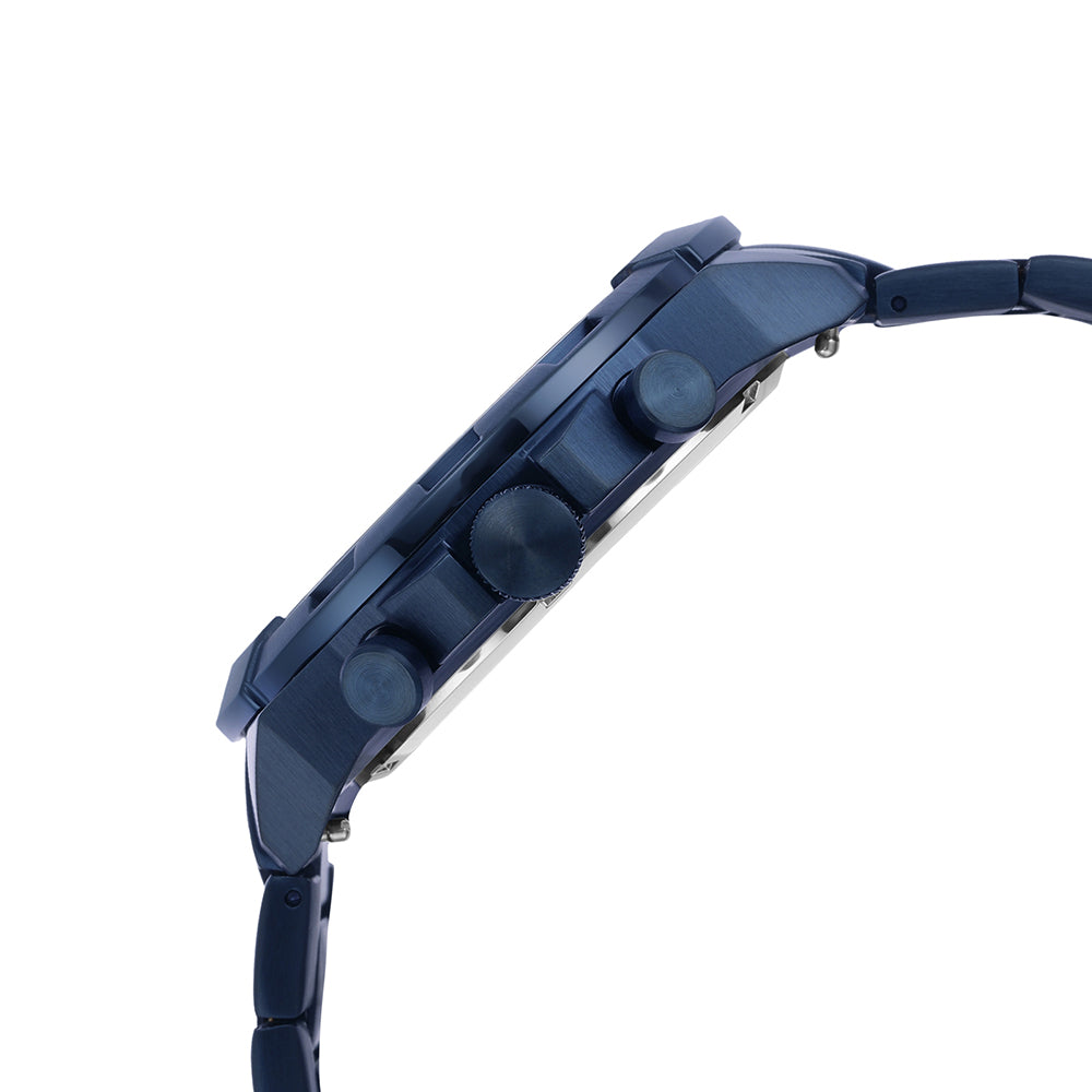  Shop Authentic Fossil Bronson Chronograph Blue Dial Blue Steel Strap Watch for Men - FS5916 - Luxxuri