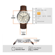  Shop Authentic Fossil Neutra Chronograph White Dial Brown Leather Strap Watch for Men - FS6022 - Luxxuri