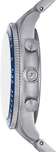  Shop Authentic Fossil Sport Tourer Chronograph Blue Dial Silver Steel Strap Watch for Men - FS6047 - Luxxuri