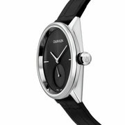  Shop Authentic Calvin Klein Accent Black Dial Black Leather Strap Watch for Women - K2Y231C3 - Luxxuri