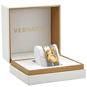 Shop Authentic Versace Medusa Lock Icon Quartz White Dial Blue Leather Strap Watch for Women - VEDW00419 - Luxxuri