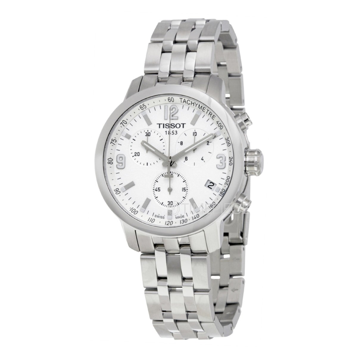  Shop Authentic Tissot PRC 200 Chronograph White Dial Silver Steel Strap Watch For Men - T055.417.11.017.00 - Luxxuri