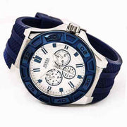  Shop Authentic Guess Force White Dial Blue Rubber Strap Watch For Men - W0674G4 - Luxxuri