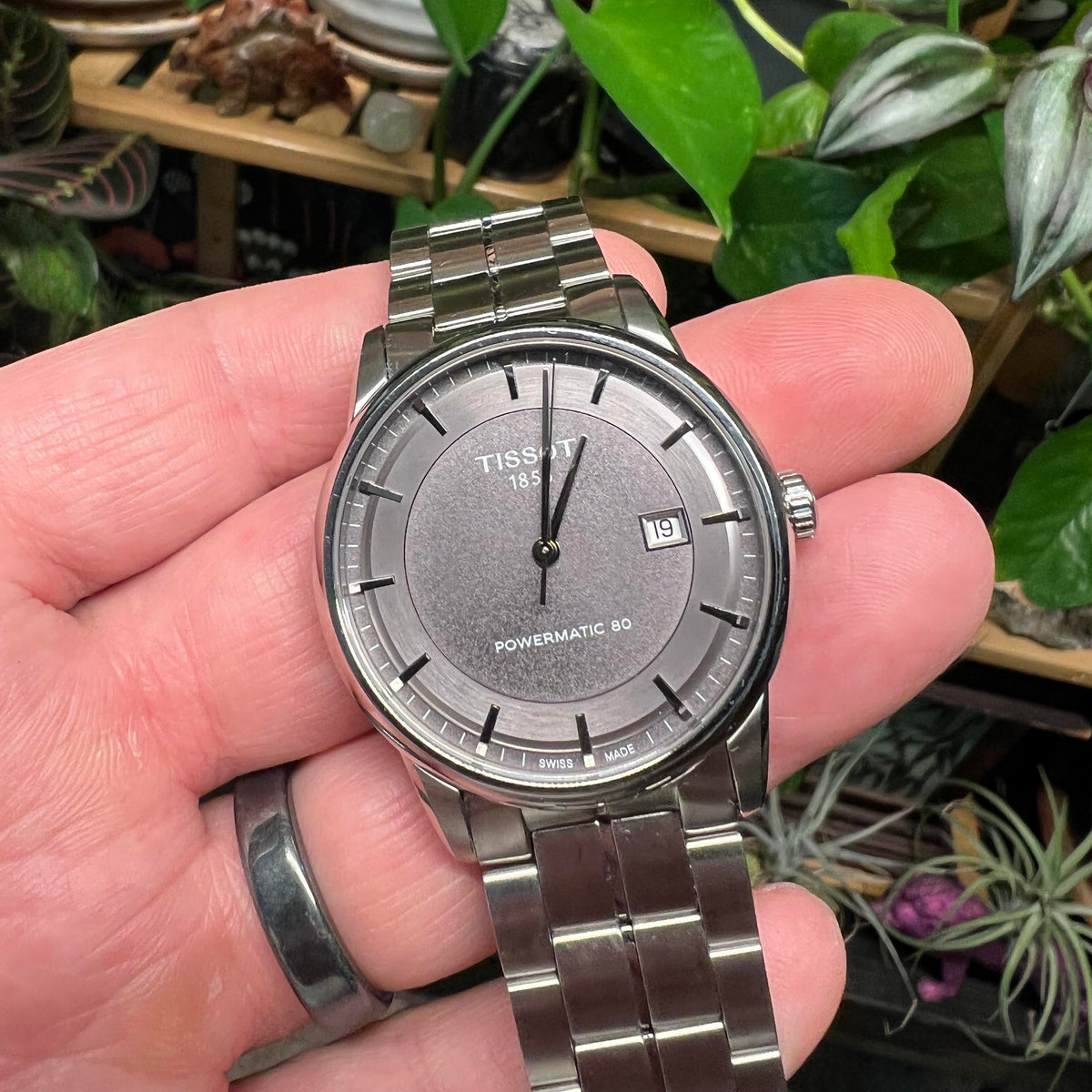  Shop Authentic Tissot Luxury Powermatic 80 Grey Dial Silver Steel Strap Watch for Men - T086.407.11.061.00 - Luxxuri
