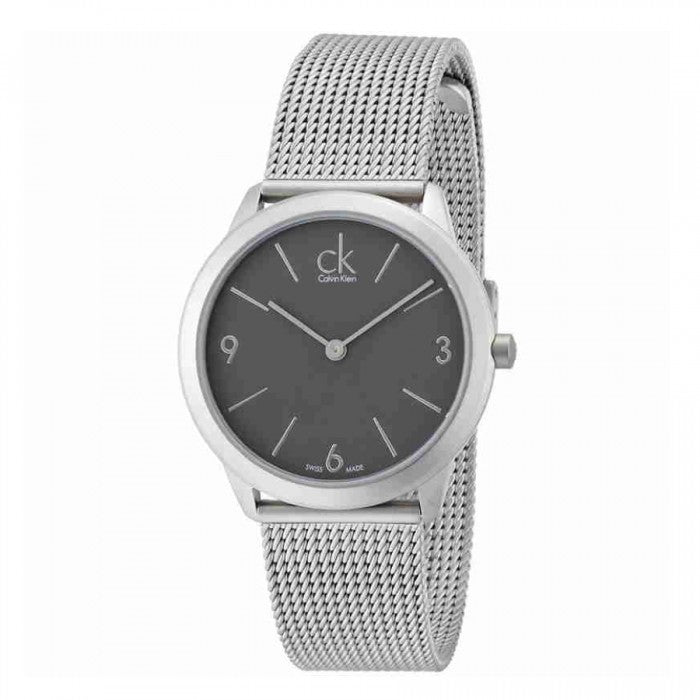  Shop Authentic Calvin Klein Minimal Grey Dial Silver Mesh Bracelet Watch for Men - K3M52154 - Luxxuri