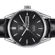  Shop Authentic Tag Heuer Carrera Automatic 41mm Black Dial Black Leather Strap Watch for Men - WAR201A.FC6266 - Luxxuri