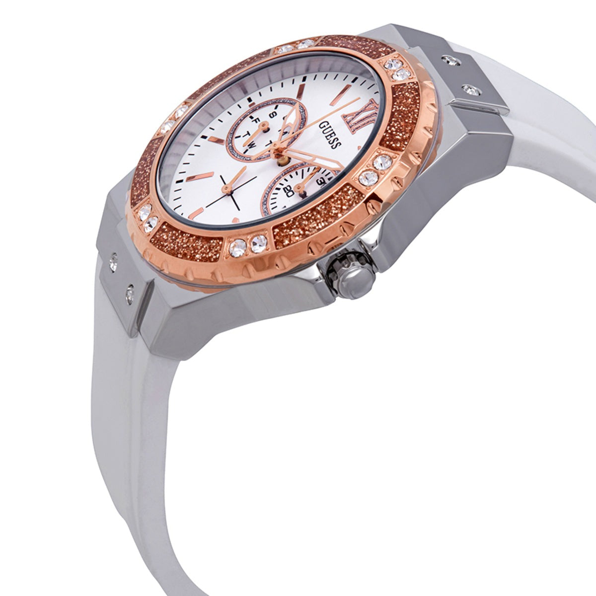  Shop Authentic Guess Limelight White Dial White Rubber Strap Watch for Women - W1053L2 - Luxxuri