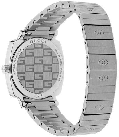  Shop Authentic Gucci Grip Quartz Silver Dial Silver Steel Strap Watch For Men - YA157501 - Luxxuri