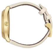  Shop Authentic Gucci G Timeless Quartz White Dial White Leather Strap Watch For Women - YA1264033A - Luxxuri