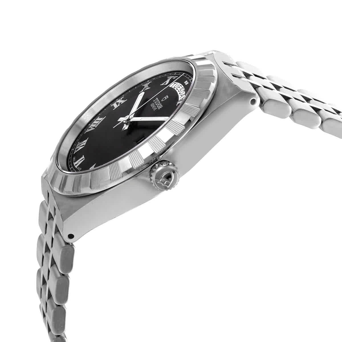  Shop Authentic Tudor Royal Automatic Black Dial Silver Steel Strap Watch for Men - M28600-0003 - Luxxuri