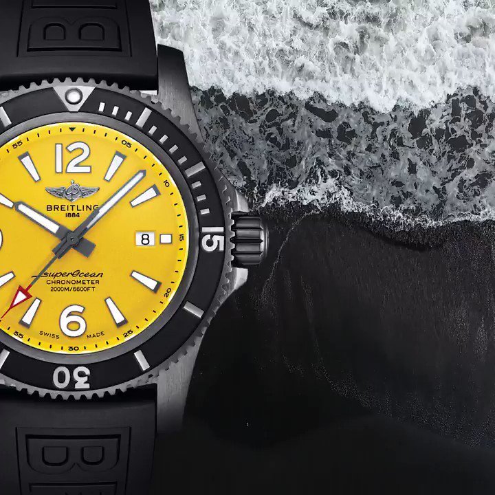  Shop Authentic Breitling Superocean Automatic 46mm Yellow Dial Black Rubber Strap Watch for Men - M17368D71I1S1 - Luxxuri