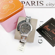  Shop Authentic Fossil Rye Automatic Skeleton Silver Dial Silver Steel Strap Watch for Women - BQ3753 - Luxxuri