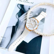  Shop Authentic Guess Athena White Dial White Rubber Strap Watch For Women - GW0030L3 - Luxxuri
