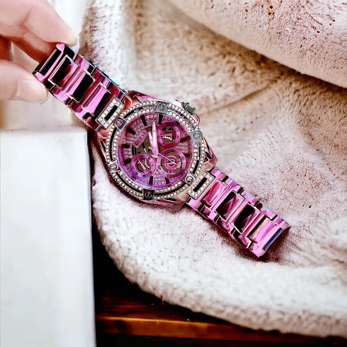  Shop Authentic Guess Queen Multicolor Dial Multicolor Steel Strap Watch For Women - GW0464L4 - Luxxuri