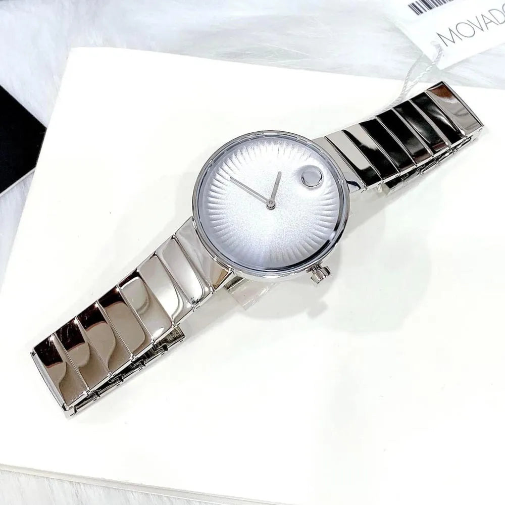  Shop Authentic Movado Edge Silver Dial Silver Steel Strap Watch for Women - 3680012 - Luxxuri
