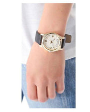  Shop Authentic Marc Jacobs Baby Dave Gold Dial Black Leather Strap Watch for Women - MBM1264 - Luxxuri