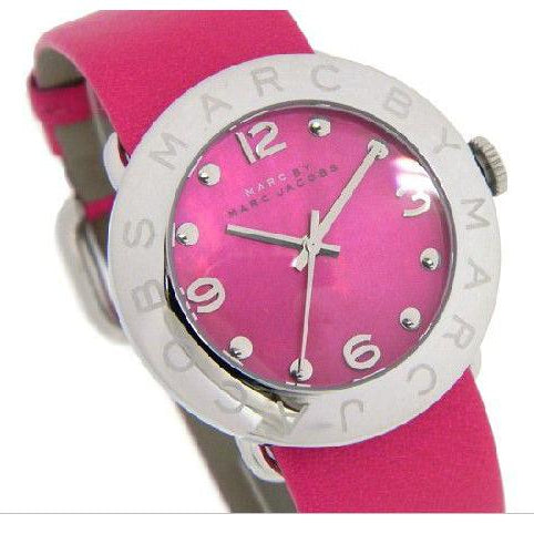  Shop Authentic Marc Jacobs Amy Pop Pink Dial Pink Leather Strap Watch for Women - MBM1286 - Luxxuri