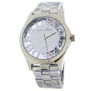  Shop Authentic Marc Jacobs Henry Transparent Silver Dial Silver Steel Strap Watch for Women - MBM3205 - Luxxuri