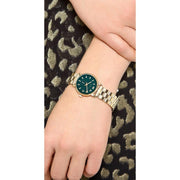  Shop Authentic Marc Jacobs Baker Green Dial Gold Steel Strap Watch for Women - MBM3249 - Luxxuri