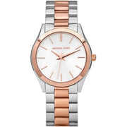  Shop Authentic Michael Kors Slim Runway White Dial Two Tone Watch for Women - MK3204B - Luxxuri