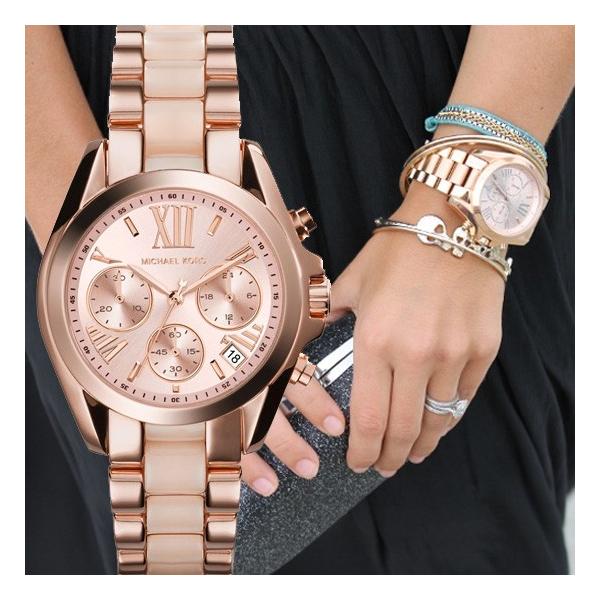  Shop Authentic Michael Kors Bradshaw Rose Gold Dial Two Tone Steel Strap Watch for Women - MK6066 - Luxxuri