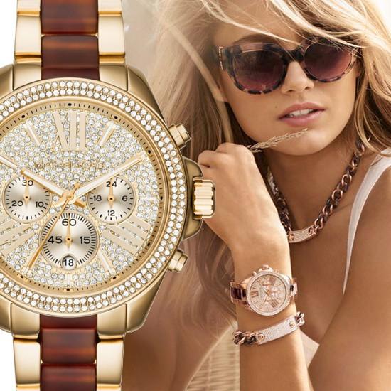  Shop Authentic Michael Kors Wren Gold Dial Two Tone Steel Strap Watch for Women - MK6294 - Luxxuri