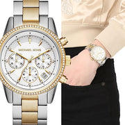  Shop Authentic Michael Kors Ritz White Dial Two Tone Steel Strap Watch for Women - MK6474 - Luxxuri