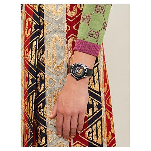  Shop Authentic Gucci Dive Tiger Black Dial Black Rubber Strap Watch For Men - YA136318 - Luxxuri