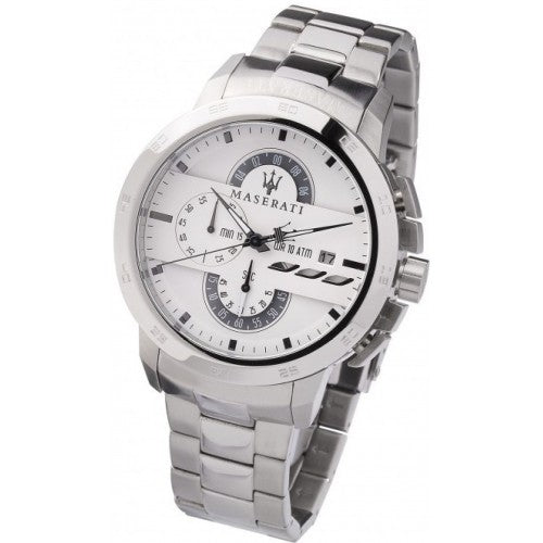  Shop Authentic Maserati Ingegno Chronograph White Dial Silver Steel Strap Watch For Men - R8873619004 - Luxxuri