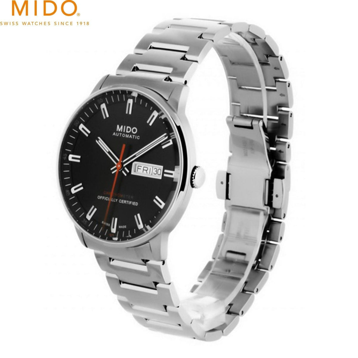  Shop Authentic Mido Commander II Automatic Black Dial Silver Steel Strap Watch For Men - M021.431.11.051.00 - Luxxuri
