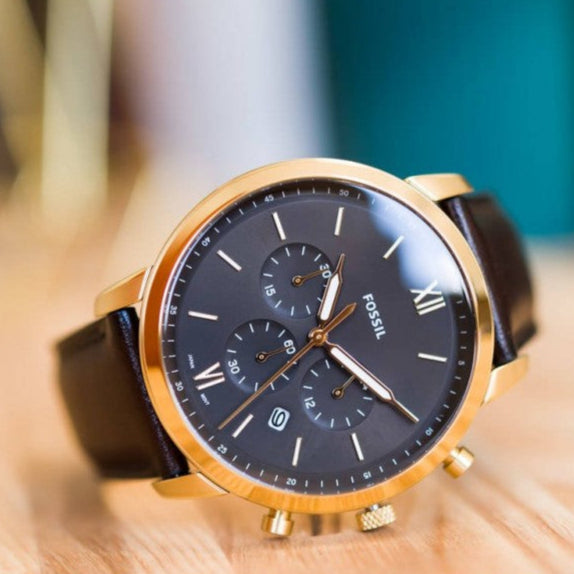  Shop Authentic Fossil Neutra Chronograph Brown Dial Brown Leather Strap Watch for Men - FS5763 - Luxxuri
