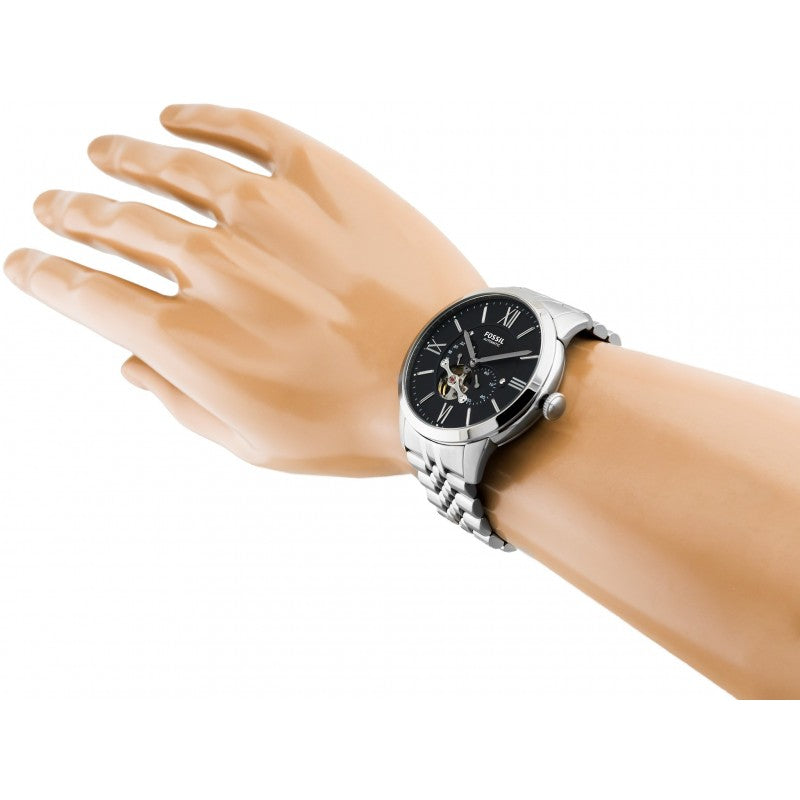  Shop Authentic Fossil Townsman Black Dial Silver Steel Strap Watch for Men - ME3107 - Luxxuri