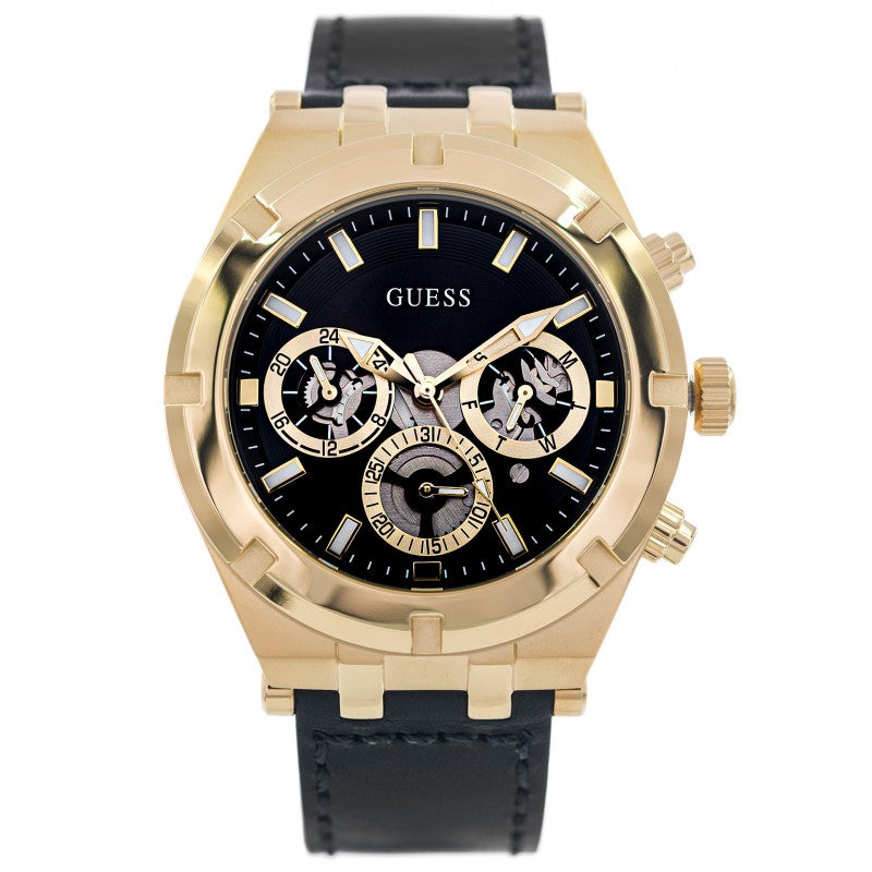  Shop Authentic Guess Continental Black Dial Black Rubber Strap Watch for Men - GW0262G2 - Luxxuri